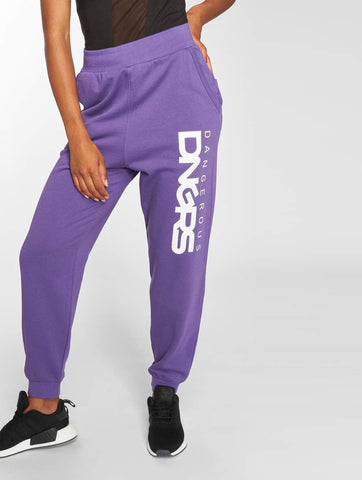 Dangerous DNGRS / Sweat Pant Soft Dream Leila Ladys Logo in purple