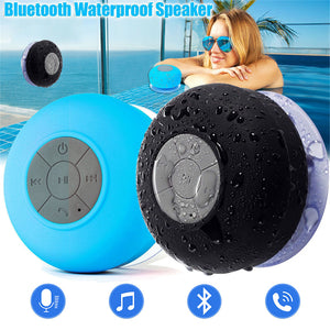 Hot Portable Subwoofer Waterproof Shower Speaker Wireless Bluetooth Handsfree Receive Call Music Suction Mic For iPhone Samsung