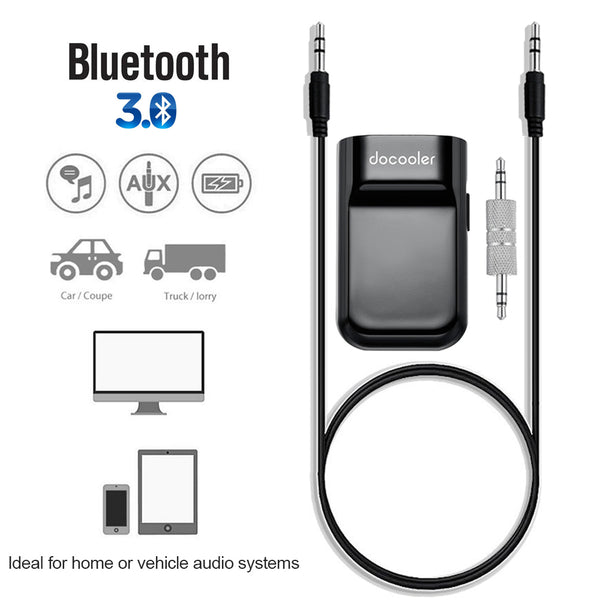 Docooler Bluetooth Receiver Audio Hands-free Car Kit Bluetooth Music Receiver 3.5mm for Audio Streaming Home/Car Audio System