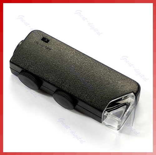 Mini Handheld 60x-100x Pocket Microscope Magnifer Loupe Magnification Pocket Microscope Jewelry Magnifier