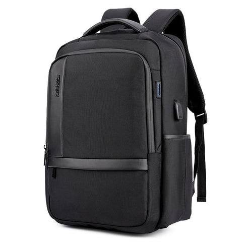 Men's Business Charging Backpack  Waterproof Satchel Bag Large Capacity Laptop Backpack with USB Charging Port