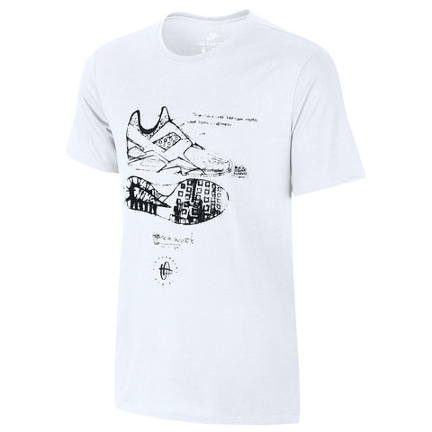 NIKE Blend Huarache Sketch Large White Black Elite Tinker  Brand Clothihng Top Quality Fashion Mens T Shirt 100% Cotton