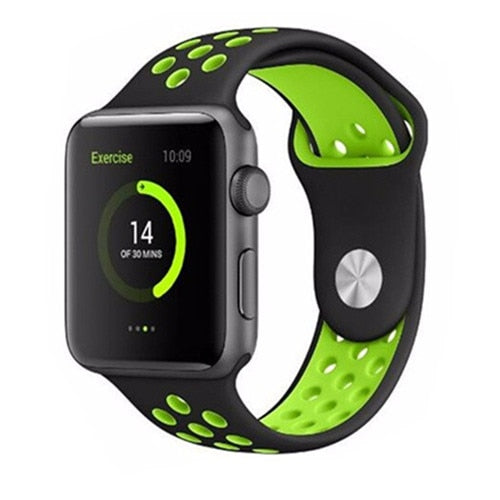 CRESTED Sport band For Apple Watch 42mm 38mm silicone strap iwatch series 3 2 1 wrist bands bracelet Rubber watchband nike belt