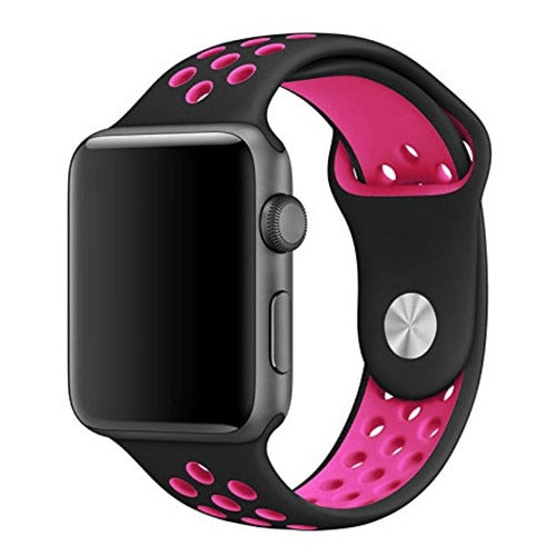 CRESTED Sport band For Apple Watch 42mm 38mm silicone strap iwatch series 3 2 1 wrist bands bracelet Rubber watchband nike belt