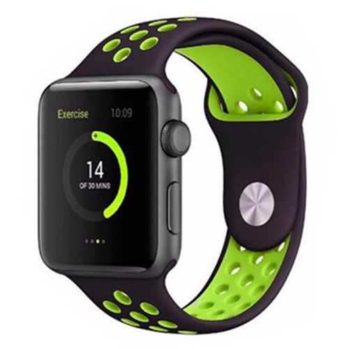 CRESTED Sport band For Apple Watch 42mm 38mm silicone strap iwatch series 3 2 1 wrist bands bracelet Rubber watchband nike belt