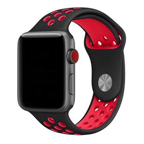 CRESTED Sport band For Apple Watch 42mm 38mm silicone strap iwatch series 3 2 1 wrist bands bracelet Rubber watchband nike belt