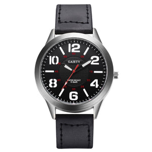 Male Fashion Pattern Quartz Watch Leather Strap Belt Table Watches